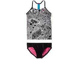 Amazon Com Nike Kids Girls Doodle T Back Tankini Little