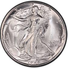 1945 walking liberty half dollar values and prices past