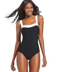 Black And White Swimsuits Women S Inc International Concepts Swimsuit Square Neck Colorblock One Piece Swimwear Women Macy S One Piece Popular Swimwear Swimsuits