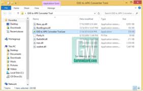 There is no soft ware but you can download an android . Using Converter Software To Convert Exe Programs To Apk Files Easily Thinkgeeks