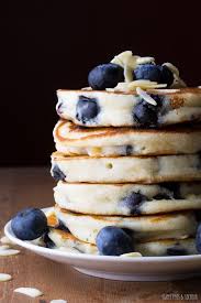 Extra Fluffy Almond Blueberry Pancakes Recipe Almond Pancakes Yummy Breakfast Food