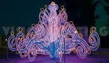 Outdoor Garden Park LED Decoration Lighted Fountain 3D Motif Light
