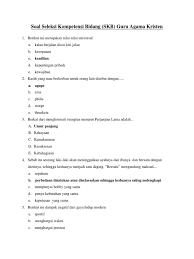 Pelamar cpns harus mempersiapkan diri sematang mungkin agar dapat lulus seleksi skb dan memiliki peluang untuk diangkat menjadi pns. Soal Skb Pppk Agama Kristen Pdf