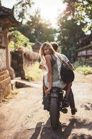 Young Couple Riding Motorcycle Motorcycle Couple Pictures Bike Photography Motorcycle Couple