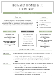 Information Technology It Resume Sample Resume Genius