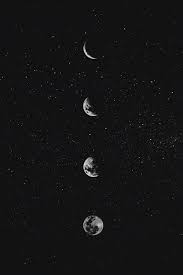 Under The Same Stars And Moon Moon And Stars Wallpaper Black Wallpaper Iphone Black Aesthetic Wallpaper