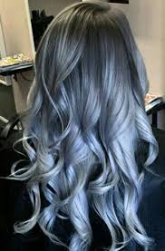 Silver Blue Grey Ombre Grey Ombre Hair Silver Blue Hair Blue Ombre Hair