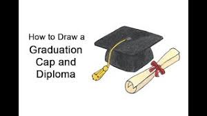 How to draw a graduation cap. How To Draw A Graduation Cap And Diploma Youtube