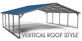 To ensure against water intrusion, it's necessary to install a transition flashing along the line where. Metal Rv Carports Vertical Roof Style Steel Carports Eagle