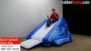 Weighted pool steps connect to your pool deck and make a stable way for kids and adults to enter and exit. Intex Kool Splash Inflatable Water Slide Video Review By Rubber Boats Youtube