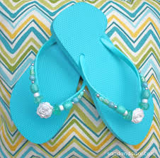 How to decorate sandals for summer | socraftastic. Ways To Decorate Flip Flops Sand And Sisal