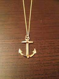 Hey I Found This Really Awesome Etsy Listing At Https Www Etsy Com Listing 223517843 Mens Necklace Gold Anchor Pendant Men Mens Jewelry Gold Chains For Men