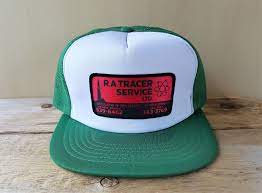 R A Tracer Service Ltd Hat Vintage 80s Green Mesh Trucker Snapback Cap Frac Tracing Oil Energy Oilfield Company Grand Prairie Alberta Hats Vintage Hats Vintage Trucker Hats