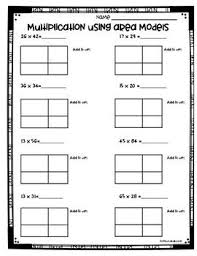 Area Model Multiplication Worksheets 3 Nbt 2 And 4 Nbt 5 Area Model Multiplication Area Models Multiplication Worksheets