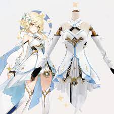 My lumine from genshin impact cosplay<3. Game Genshin Impact Traveler Aether Lumine Uniform Cosplay Costume Wig Allcosplay Com