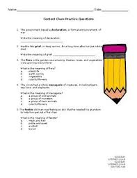 Context Clues Practice Questions Context Clues Vocabulary Stations Context