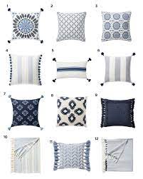 Favorite Home Decor Finds From Serena And Lily Designed Blue And White Pillows White Pillows Blue Home Decor