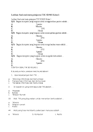 Check spelling or type a new query. Doc Latihan Soal Soal Mata Pelajaran Tik Sd Mi Kelas 1 Lydia Vp Academia Edu