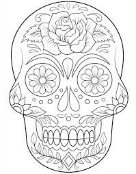 Calavera mask coloring pages, some others may be a little difficult for children because of complicated drawing. Calavera Outline Skull Coloring Pages Halloween Coloring Pages Halloween Coloring
