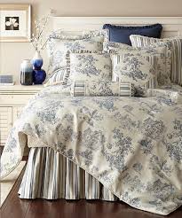 For the woman who loves everything around her to be have a feminine touch, what could be a better treat at the end of a long day than to settle into a cozy and inviting bed decorated with layers of toile bedding, such as a toile duvet cover?. Cosmopolitan Toile Bedding Collection In Blue Toile Comforters