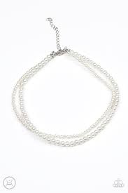 Ladies Choice White Necklace Paparazzi White Choker Necklace White Choker Ladies Choice