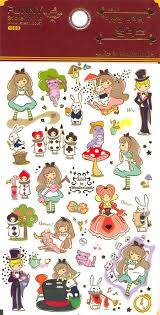 Check out our alice in wonderland stickers selection for the very best in unique or custom, handmade pieces from our stickers, labels & tags shops. Korean Scrapbook Gold Foil Transparent Stickers Alice In Wonderland Stno05010 On Etsy 1 90 Kawaii Stickers Alice In Wonderland Cute Stickers