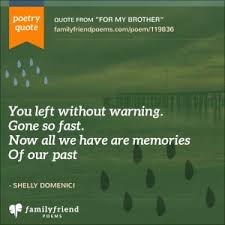 46 Brother Death Poems Loss Of Brother Poems