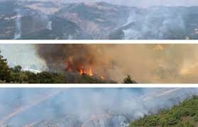 Üst katlarda mahsur kalanlar itfaiye merdiveni ile kurtarıldı. Antalya Dersim Ve Balikesir De Yangin Kurdi