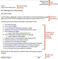 I 129f Cover Letter Sample K 1 Visa Visa Tutor