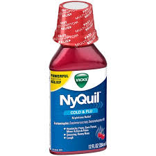 Vicks Nyquil Cold Flu Nighttime Relief Cherry Flavor