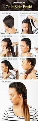If your braided hair tends to unravel on its own, take a small hair rubber band and wrap it around the end of the braid until the rubber band is tight. Chic Side Braid Pintutorials Hair Styles Braiding Your Own Hair Hair