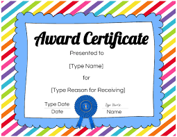 We have introduced the ability to change any of the text sizes to allow you to present your certificate in the best way. Free Custom Certificates For Kids Customize Online Print At Home