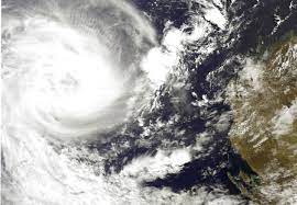 In this photo taken on friday, march 15, 2019 and provided by the international red cross. Tropical Cyclone Seroja Undergoes Fujiwhara Effect Eumetsat