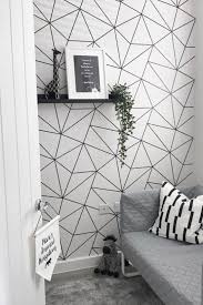 Black And White Geometric Wallpaper Bedroom Pin On Room