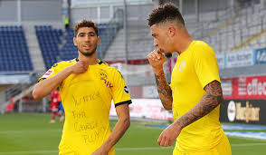 Join the discussion or compare with others! Hakimi Trifft Bei Bvb Sieg Und Zeigt Solidaritat Mit George Floyd Real Total