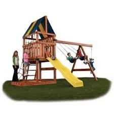 Swing N Slide Playsets Do It Yourself Alpine Custom Playset Ws 5007 The Home Depot Swing And Slide Swing Set Swing Set Kits