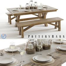 Pottery barn toscana extending dining table at pottery barn. 3d Model Pottery Barn Toscana Set Cgtrader