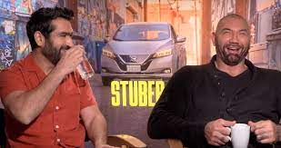 Dave Bautista Kumail Nanjiani Betty Gilpin Natalie Morales Talk Stuber Natalie Morales Dave Bautista Betty Gilpin