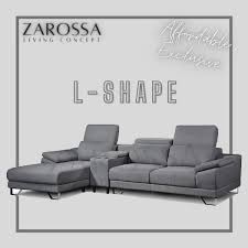 Designed for comfort, the leroy sofa harnesses the best of traditional sofa features in a silhouette that works for today's interiors. Zarossa Living L Shape Sofa Nordic Style Water Repellent Fabric Full Leather Set Shopee Malaysia