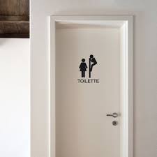 Sticker Wc Signaletique Toilettes Stickers Porte Stickers Deco Toilettes Logo Toilettes Panneau Toilettes