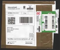 Spain International Tracked Signed Large Letter From Uk With Two Tracking Numbers 2016