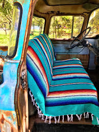 We want to use mexican blankets as seat cover. El Paso Designs Rio Bravo Mexican Serape Blanket Flaunts Its Vintage Style As It Is Shown Off In This Rustic Style Tr Car Interior Decor Hippie Car Car Deco
