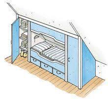 For Savvy Do It Yourselfers The Installation Of A Bunk With Double Sided Linen Cupboard And Cupboard Double Installatio Linen Cupboard Bunks Attic Bed