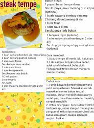 Steak Tempe Resep Masakan Resep Makanan Makanan Dan Minuman