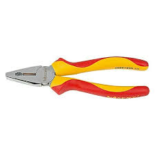 Die zulässige höchstspannung, gegen welche sie isoliert sind, ist jeweils auf den griffen aufgedruckt. Wisent Kombizange Lange 180 Mm Ausfuhrung Kopf Verchromt Material Griff Isolierter Kunststoffgriff 2k Bauhaus