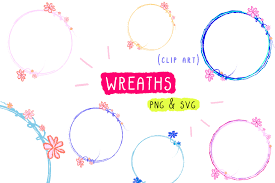 Download Wreath Clip Art Frame Graphic By Inkclouddesign Wreath Clip Art Clip Art Wreath Clip PSD Mockup Templates
