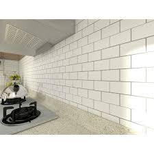 Especially designed for backsplash in kitchen and bathroom environments. 12 X12 Peel And Stick Backsplash Tile For Kitchen White Subway Tile With Grey Grout 10 Pack Overstock 31500800