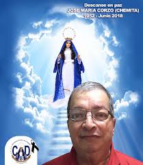 La muerte no existe, la gente solo muere cuando la olvidan ... si pueden  recordarme, estaré con ustedes siempre” Dos tristezas el mismo día,  lamentamos profundamente el fallecimiento de Chemita Corzo, Convitero