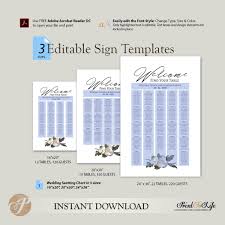 A seating chart lists your guests' names in alphabetical order with the table number next to the name or grouped together. Printable Wedding Seating Chart Magnolia Seating Chart Template Magnolia Collection Printolife