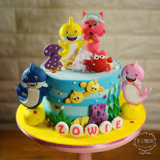 Bizcocho De Baby Shark Baby Shark Theme Cake Shark Birthday Cakes Birthday Cake With Photo Baby Birthday Themes